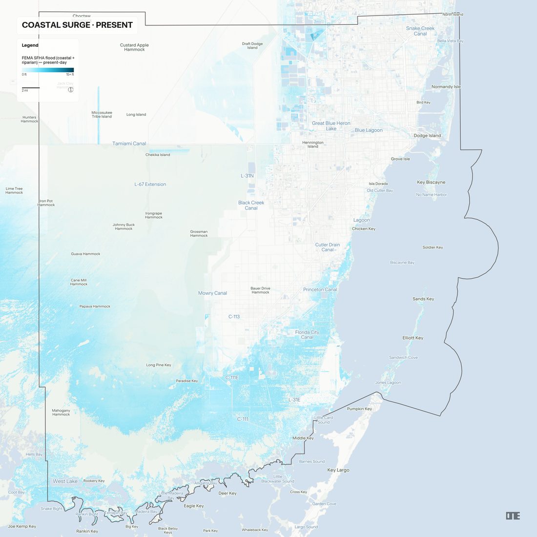 Coastal surge · present