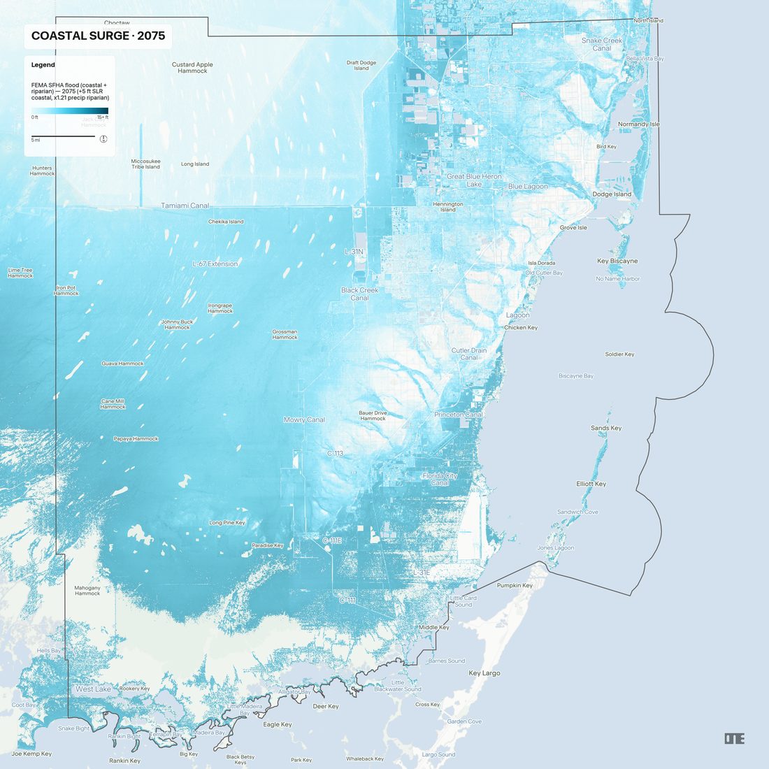 Coastal surge · 2075