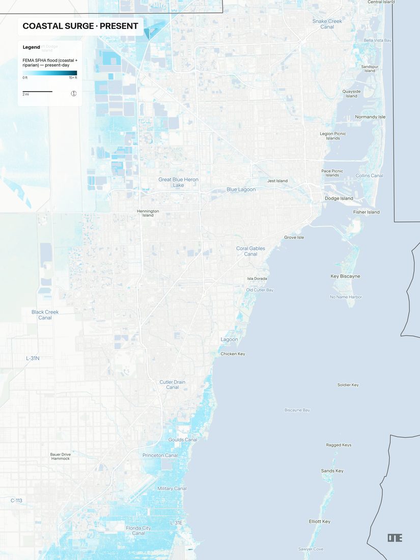 Coastal surge · present
