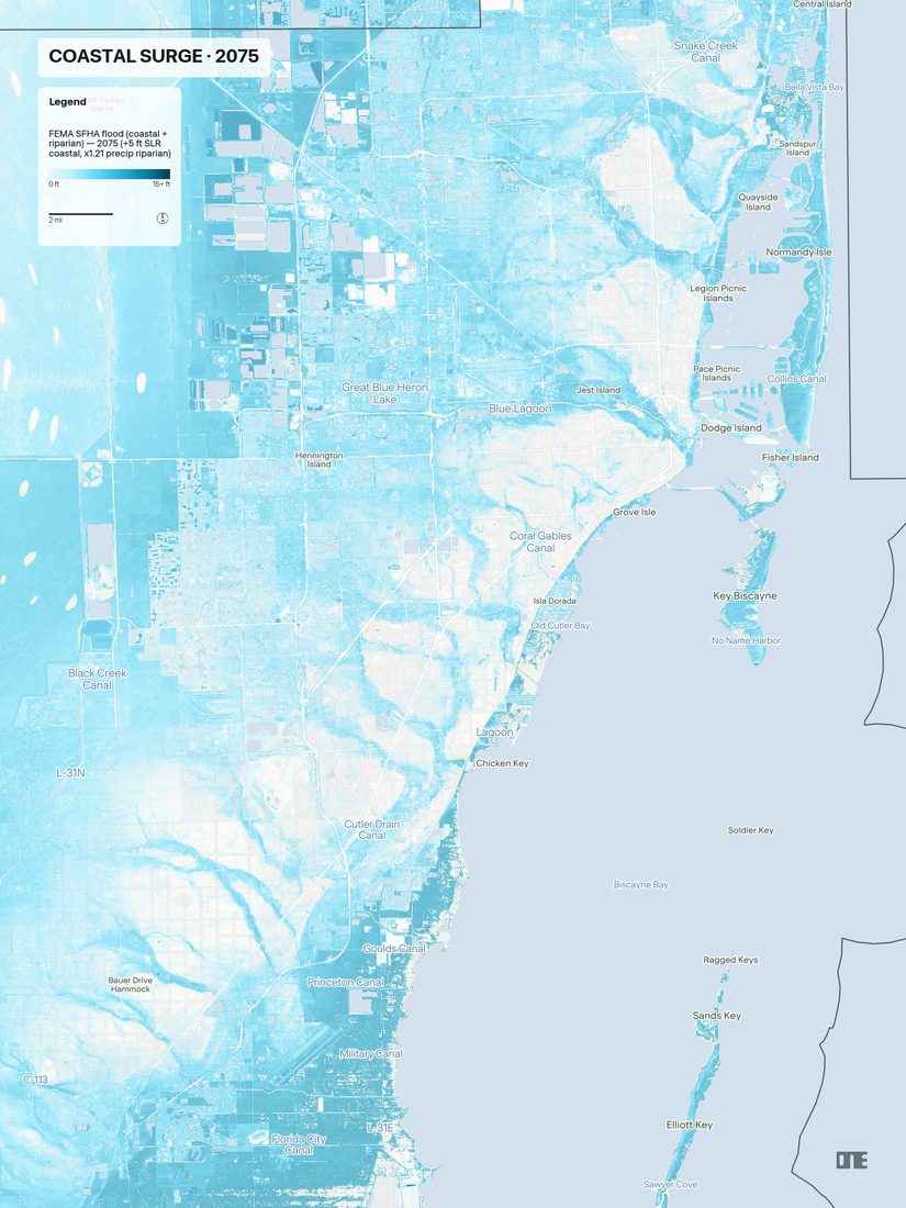 Coastal surge · 2075