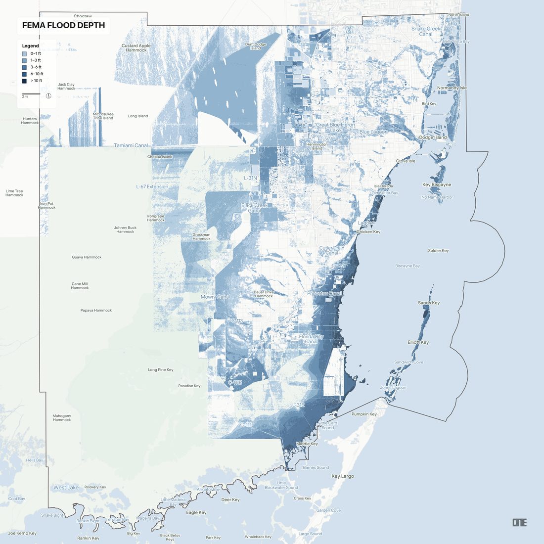 FEMA flood depth