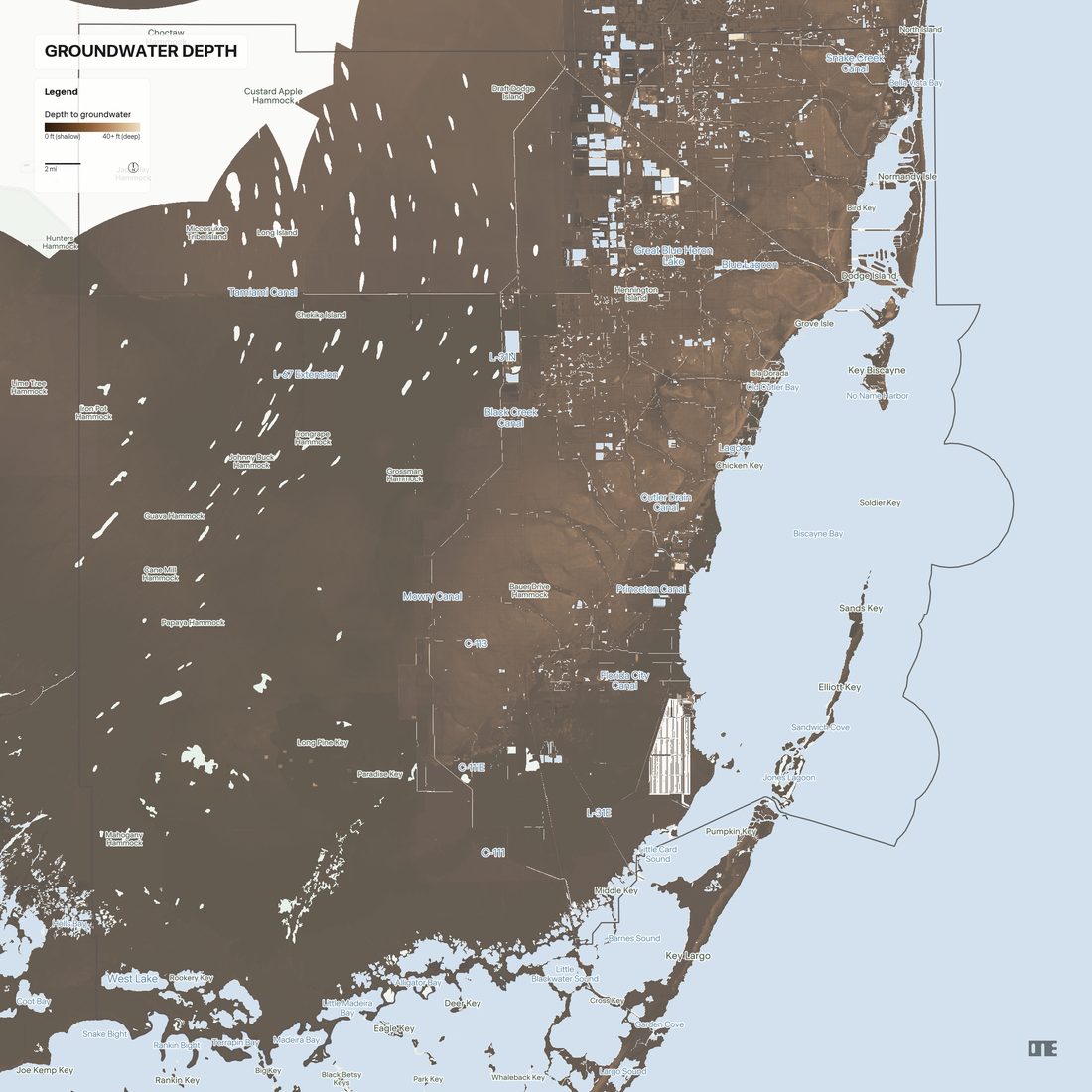 Groundwater depth