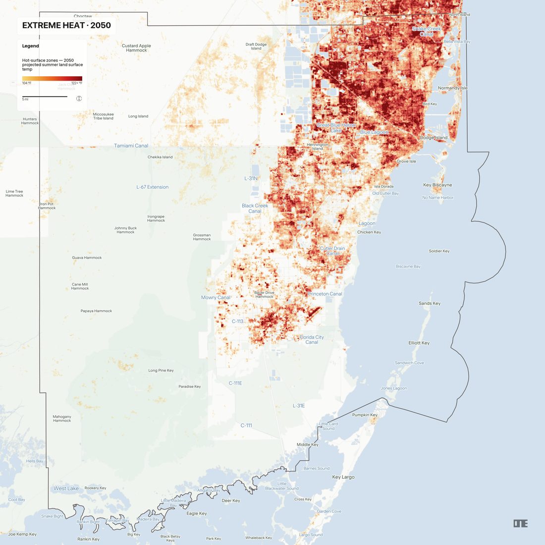 Extreme heat · 2050
