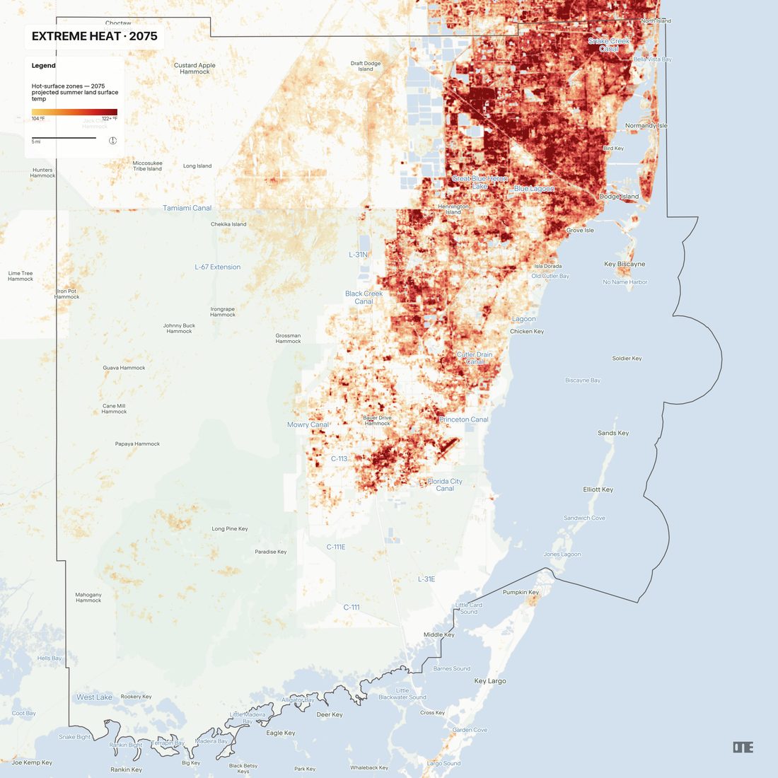 Extreme heat · 2075