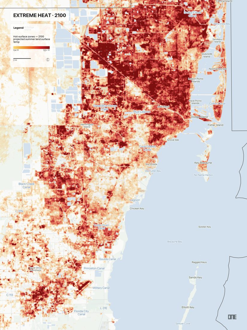 Extreme heat · 2100